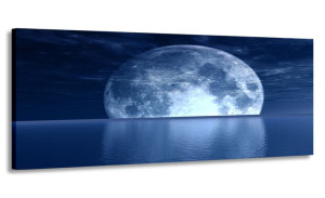 Obraz Panorama Blue Moon 100x40 Na Płótnie
