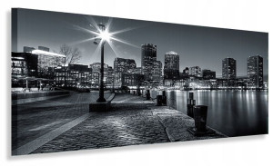 Obraz Led Miasto Nocą 120x60 Lampka Kinkiet