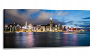 Obraz Led 120x60 Miasto Hongkong + Pilot