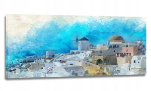 Obraz Biały Turkus Panorama 120x50 Obrazy Canvas