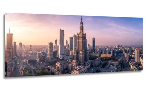 Obraz Warszawa Panorama 120x50 Na Płótnie