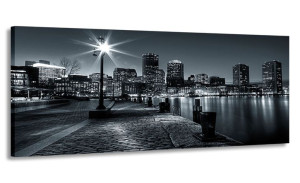 Obraz Panorama Miasto Nocą 120x50 Na Płótnie