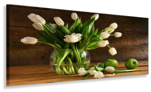 Obraz Panorama 120x50 Obrazy Kwiaty Tulipany