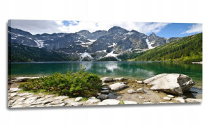 Obraz Led + Pilot 120x50 Polskie Góry Tatry