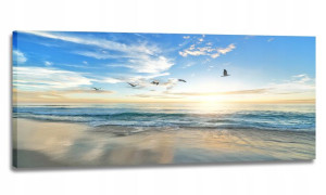 Obraz Led Lampka Kinkiet 120x50 - Morze Plaża