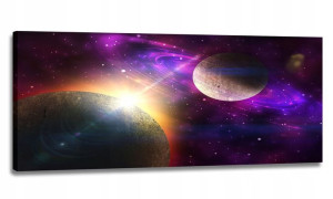OBRAZ LED podświetlenie 120x50 LAMPKA - KOSMOS
