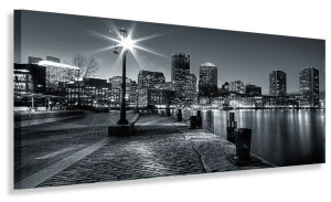 Obraz Led Miasto Nocą 120x50 Lampka Kinkiet