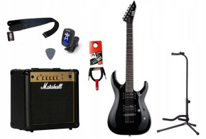 Gitara Elektryczna + Wzmacniacz 15w Kabel Zestaw