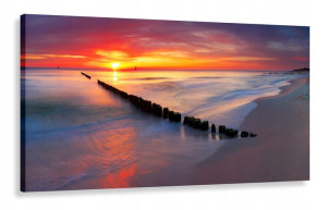 Obraz Polska Morze Bałtyckie Plaża Zachód 120x60