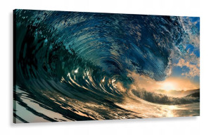Obraz Do Salonu Fala Słońce Morze 120x60