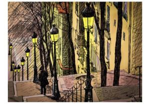 Fototapeta - Lonely walk through Montmartre [Rozmiar: 300X231]