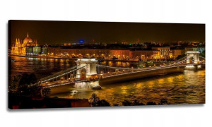 Obraz Most Nocą Wielka Panorama 150x60