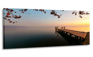 Obraz Panorama Jezioro Molo 150x60 Do Salonu