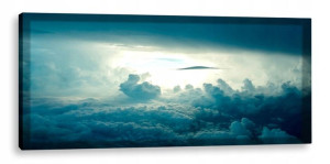 OBRAZ LED 150x60 - podświetlenie - NIEBO CHMURY