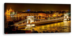 OBRAZ LED 150x60 - podświetlenie MOST NOCĄ