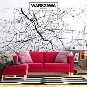 Fototapeta - Mapa Warszawy [Rozmiar: 350X245]