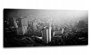 Obraz Szare Miasto Panorama 170x70 Obrazy Płótno