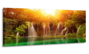 Obraz 170x70 Staw Wodospad Wielki Do Salonu