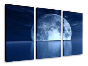 Obraz Tryptyk Blue Moon Tryptyki 90x50