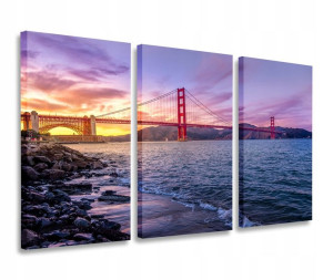 Obraz Most San Francisco Obrazy Tryptyk 120x80