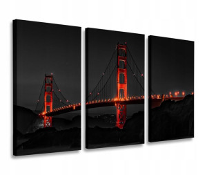 Obraz Most San Francisco Obrazy Tryptyk 120x80