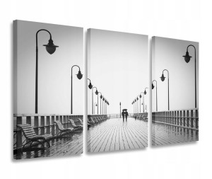 Obraz Molo Morze Bałtyk Obrazy Tryptyk 120x80