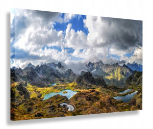 Obraz Góry Dolina Stawy Obrazy Canvas 120x80