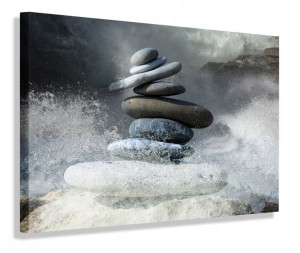 OBRAZ KAMIENIE SPA 120x80 do salonu
