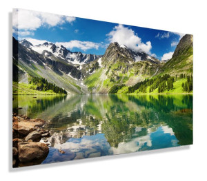 OBRAZ GÓRY JEZIORO STAW 120x80 do salonu
