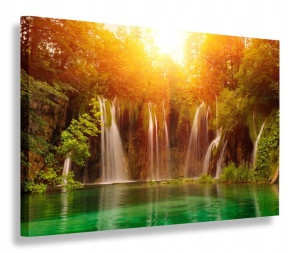 OBRAZ LED 120x80 CANVAS led lights WODOSPAD