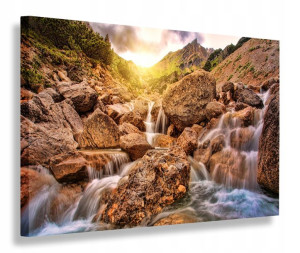 OBRAZ LED 120x80 CANVAS led lights SŁOŃCE STRUMYK
