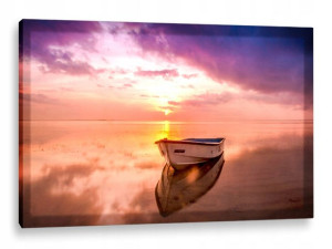 OBRAZ LED 120x80 - podświetlany - MORZE SŁOŃCE