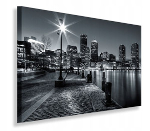 Obraz Led Miasto Nocą 120x80 Lampka Kinkiet