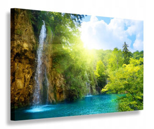 OBRAZ LED 120x80 CANVAS led lights WODOSPAD