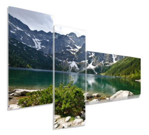 Obraz Tryptyk 150x100 Tatry Morskie Oko Nowoczesny