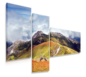 Obraz Tryptyk 150x100 Tatry Giewont Nowoczesny