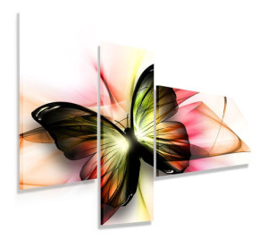 Obraz Tryptyk 150x100 Motyl Nowoczesny