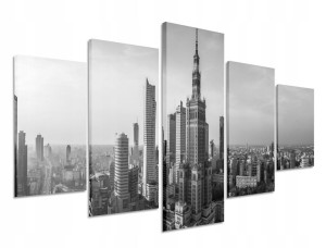 Obraz Gigant Miasto Warszawa Czarno Biały 150x100