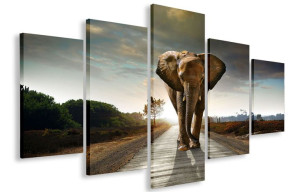 Obraz Gigant Afryka Słoń 150x100 Płótno