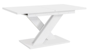 Duży stół kuchenny rozkładany 140 cm - 180 cm  biały mat BONX