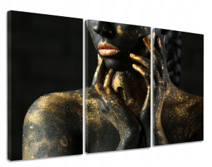 Obraz Gold & Black Złoty 180x100