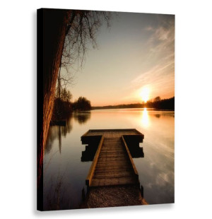 Obraz Pionowy Pomost Zachód 80x120 W Pionie