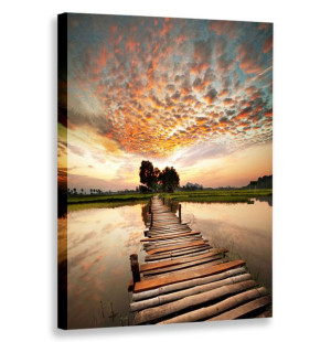 Obraz Pionowy Pomost Zachód 80x120 W Pionie