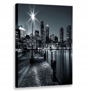 Obraz Led Miasto Nocą 80x120 Lampka Kinkiet