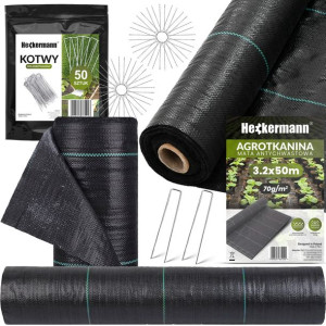 Agrowłóknina Mata Antychwastowa Duża Mocna 3,2x50m