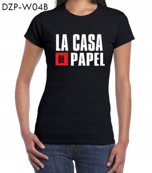 DOM Z PAPIERU KOSZULKA La Casa De Papel WZORY- L