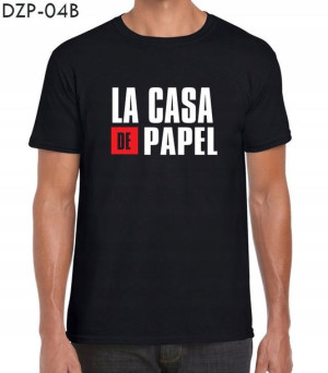 DOM Z PAPIERU KOSZULKA La Casa De Papel WZORY- XL