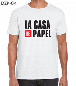 DOM Z PAPIERU KOSZULKA La Casa De Papel WZORY- XXL