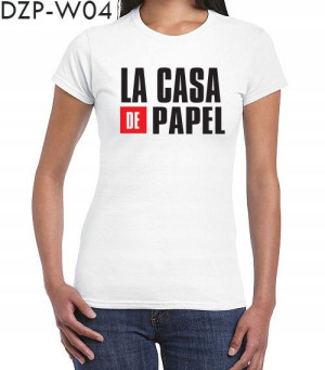 DOM Z PAPIERU KOSZULKA La Casa De Papel WZORY- XXL