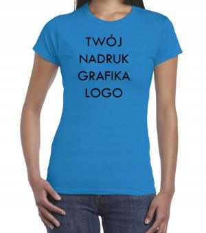 T-shirt Koszulka z WŁASNYM NADRUKIEM napisem - L